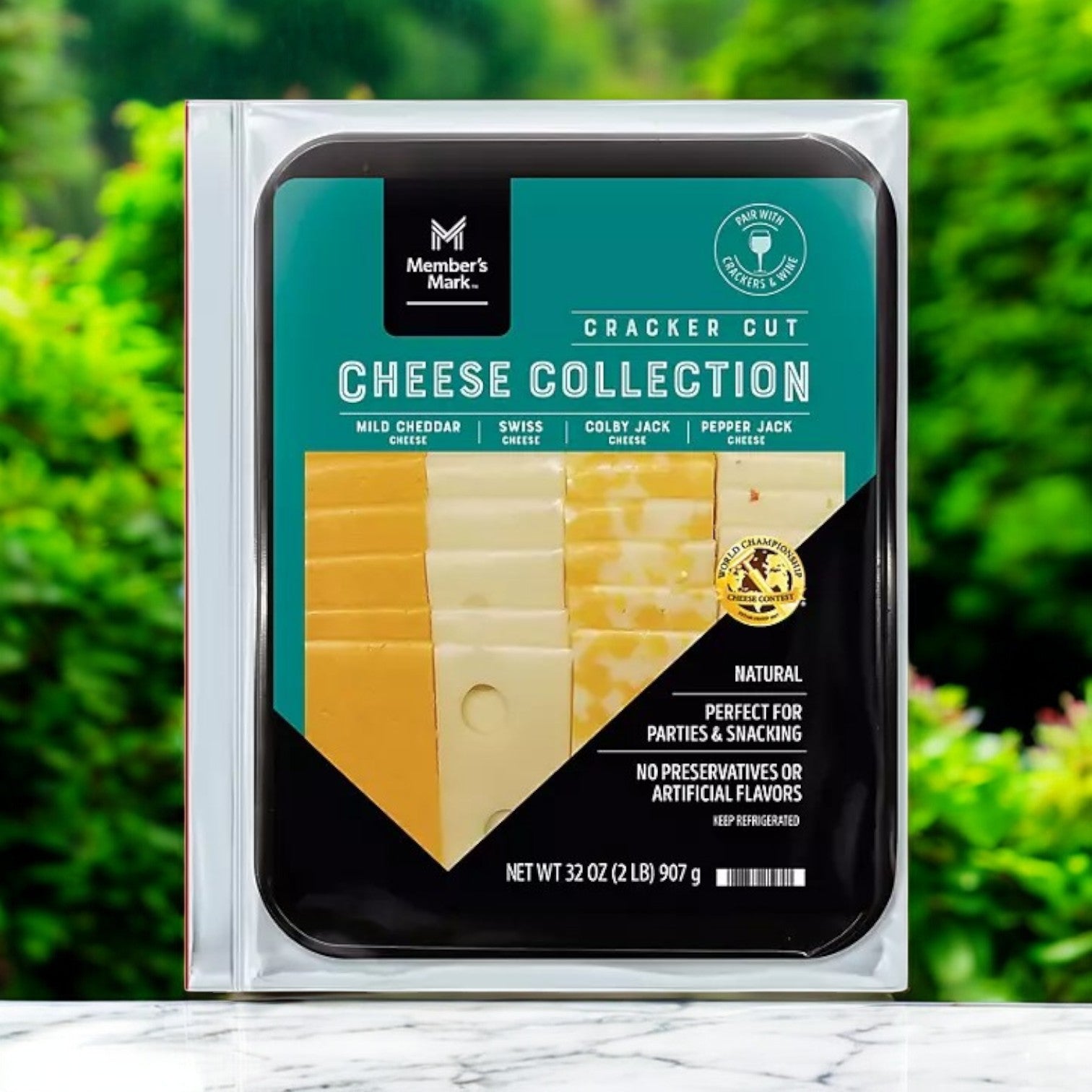 Member's Mark Cracker Cut Cheese Variety Tray, 2 lbs.