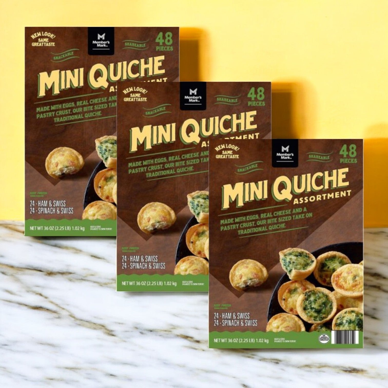 Member's Mark Mini Quiche, 36 oz. - 3 Boxes