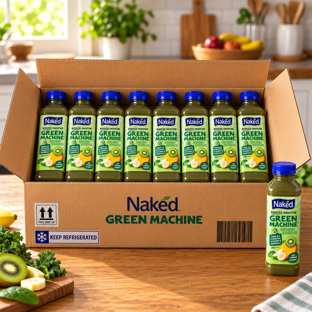 Naked Juice Green Machine – 1 CASE (8 × 15.2 fl oz Bottles)