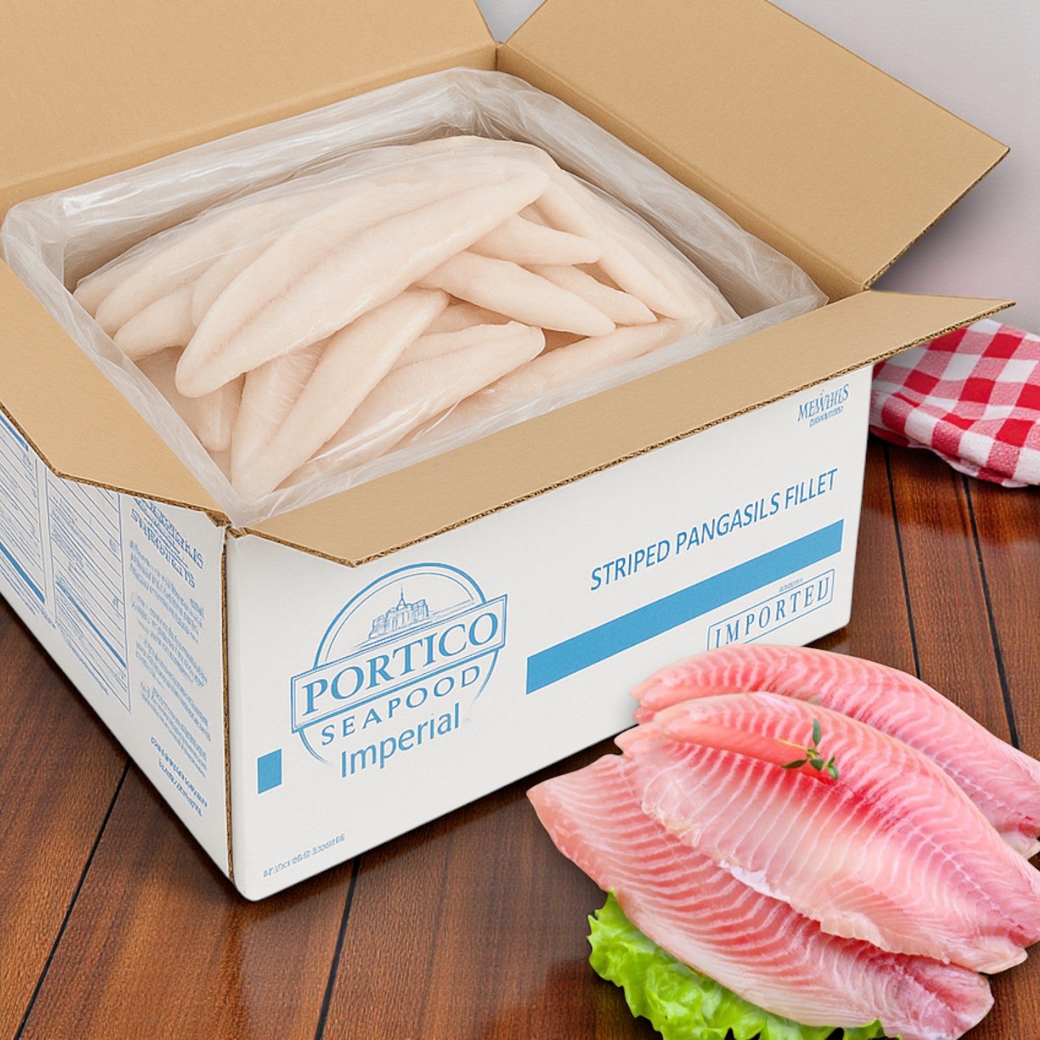 Portico Imperial by Sysco – Pangasius Fillet, IQF 7–9 oz (1/15 lb)