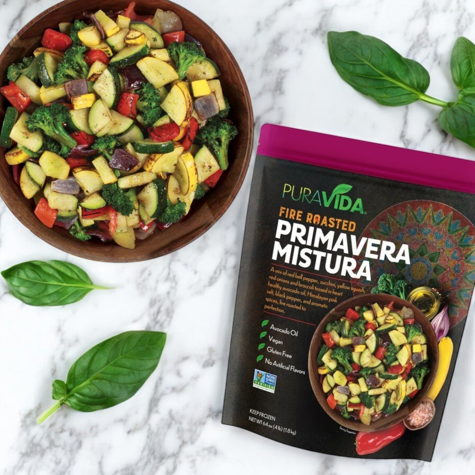 PuraVida Fire Roasted Primavera Mistura, 64 oz. -3 Packs