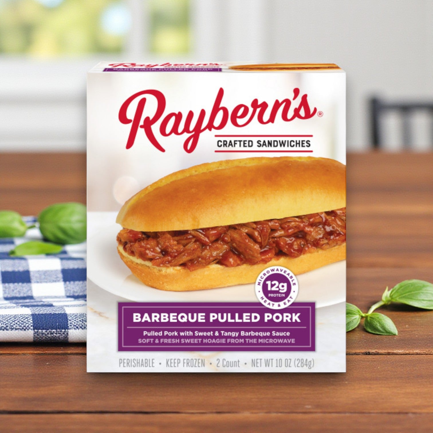Raybern’s Crafted Sandwiches – Barbeque Pulled Pork, 2 Count