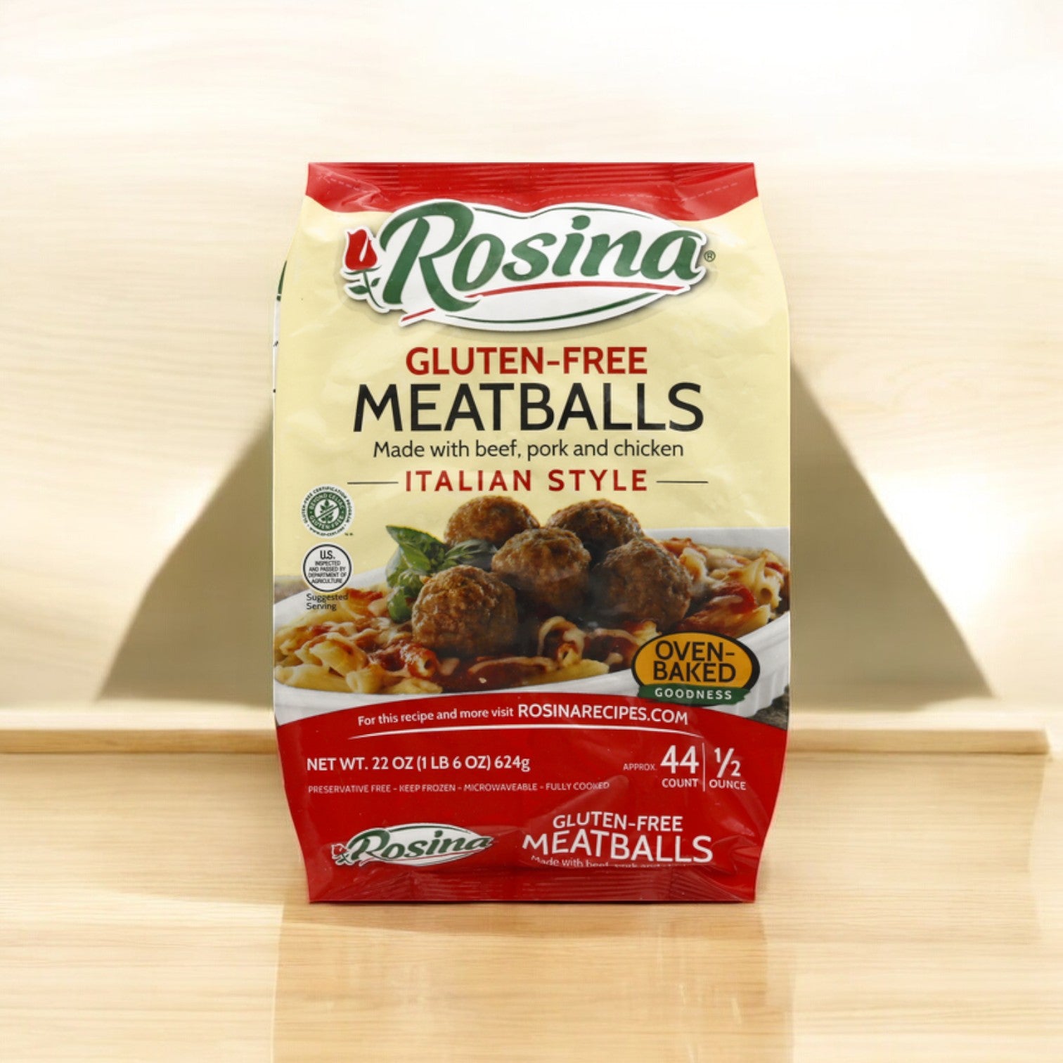 Rosina Meatballs, Gluten-Free, Italian Style, 22 oz. - 1 Bag