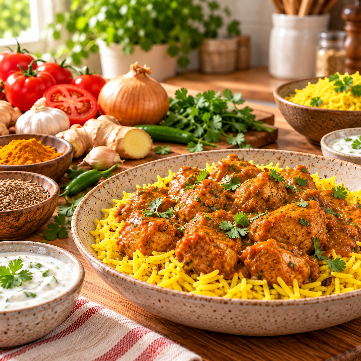 Deep Indian Kitchen Chicken Curry with Turmeric Basmati Rice – 9 oz