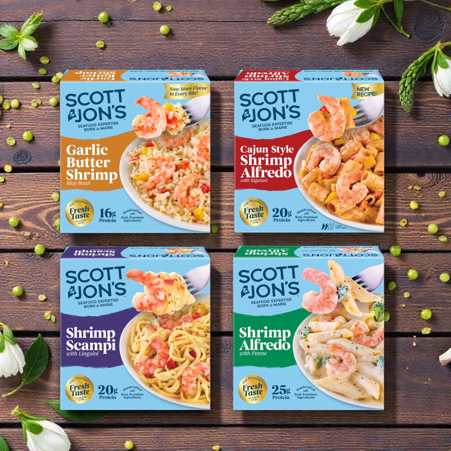 Scott & Jon’s Shrimp Lovers Variety Pack – 4 Frozen Meals