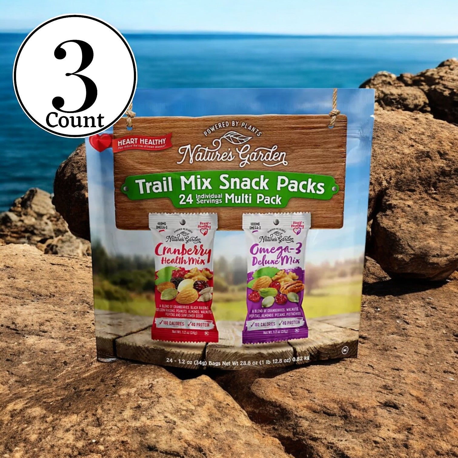 Nature's Garden Trail Mix Snack Packs, 1.2 oz., 24 pk. -3 Bgs