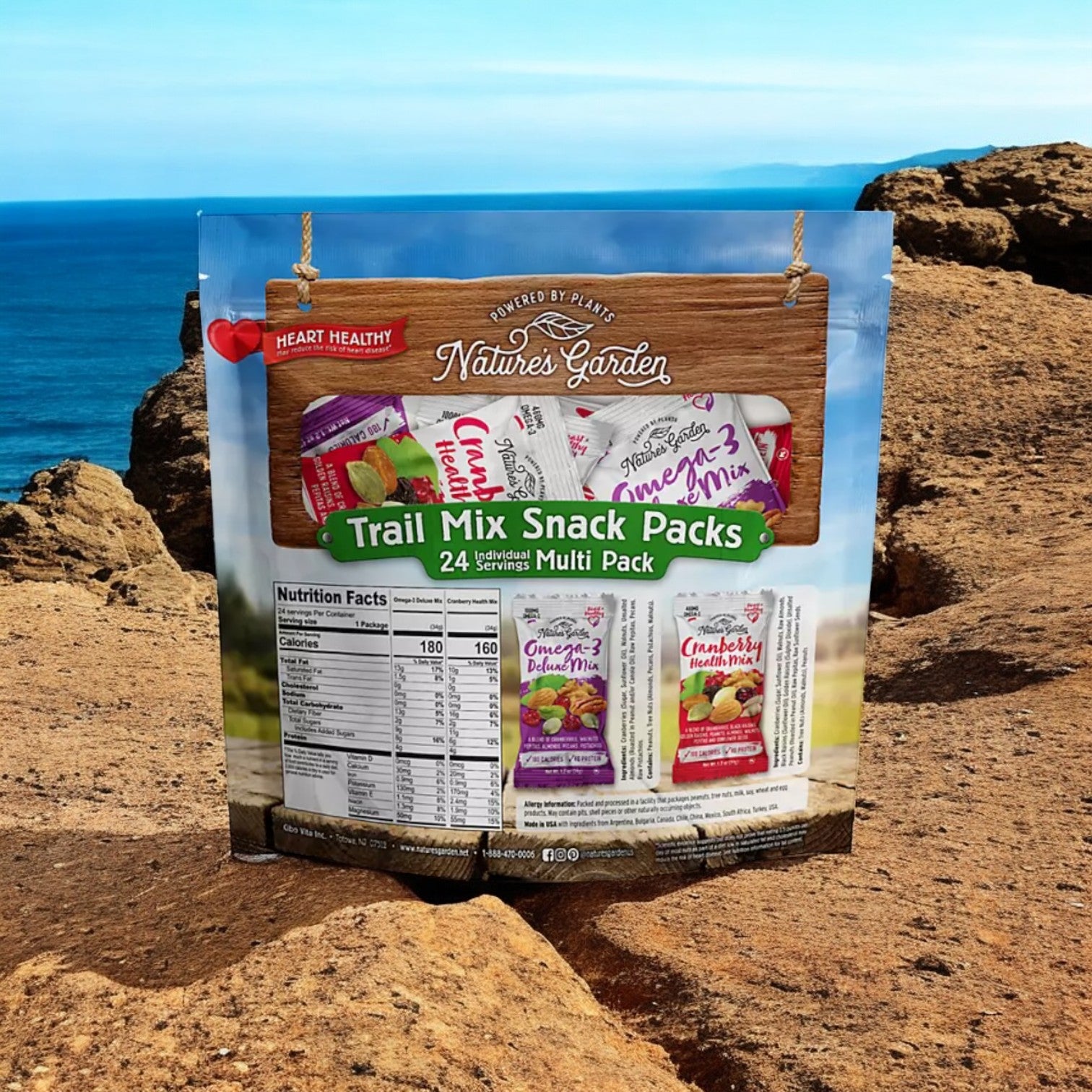 Nature's Garden Trail Mix Snack Packs, 1.2 oz., 24 pk. -3 Bgs