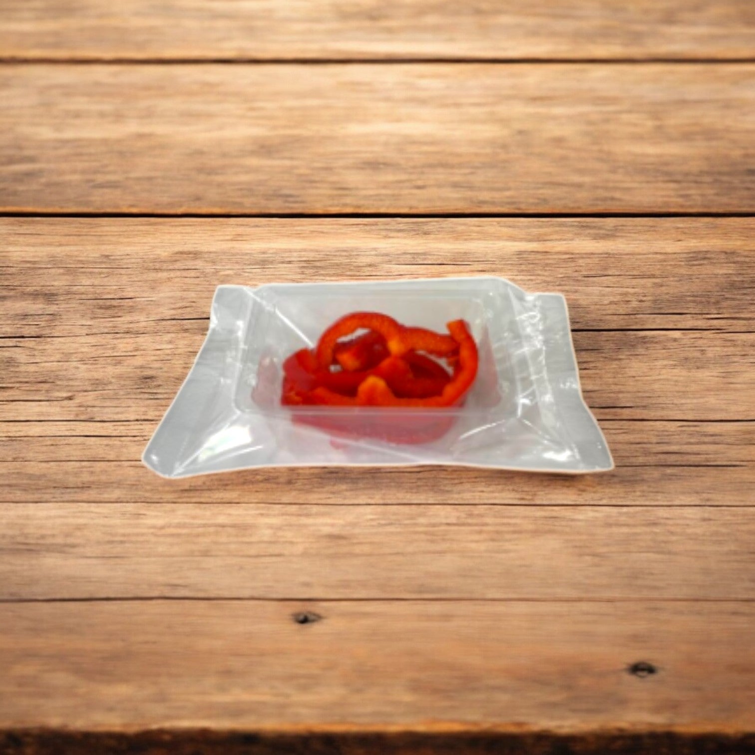 Sliced Red Peppers,  2.5 oz. - 100 Pack - Made to Order! 7 Days Shelf Life When You Receive