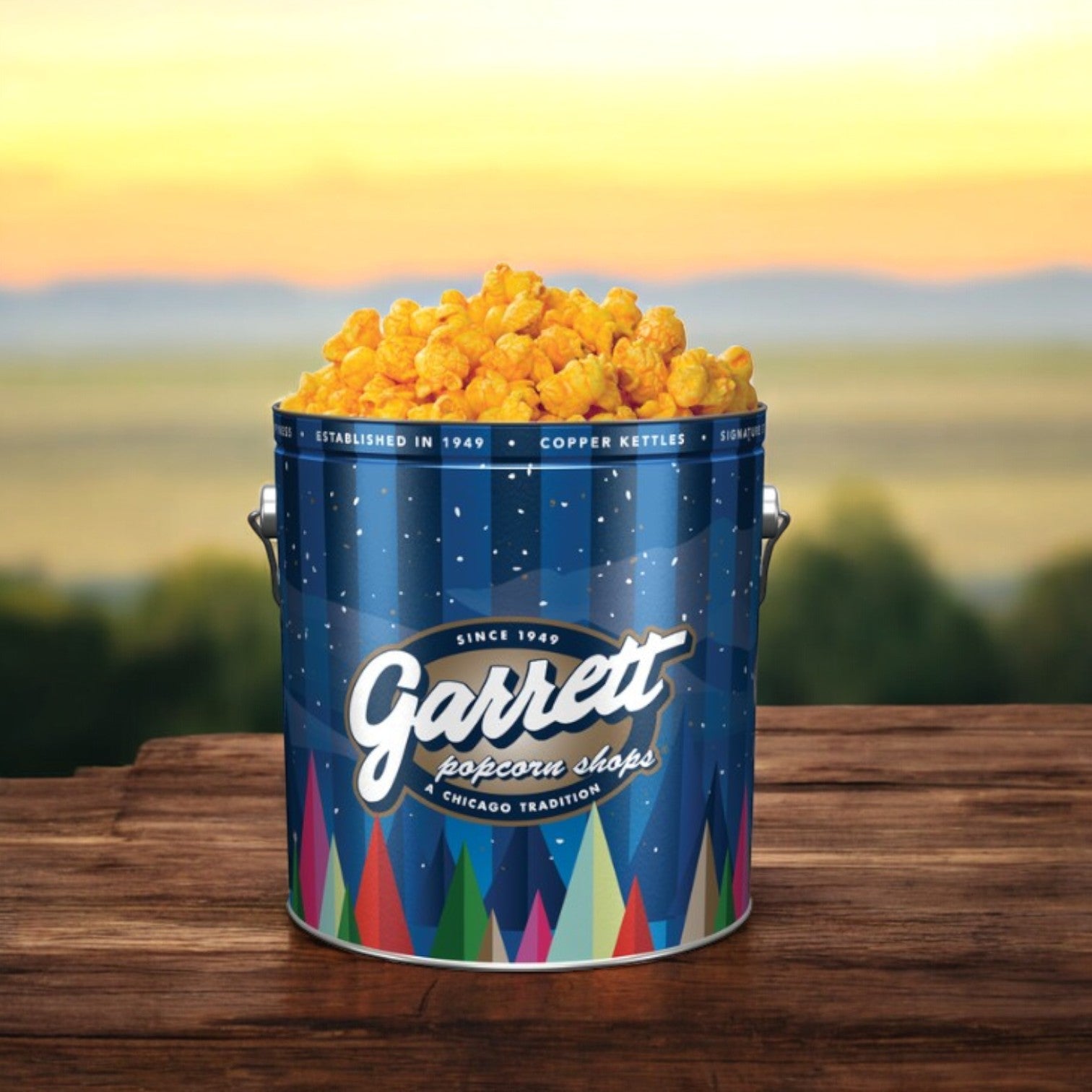 Garrett Popcorn- Cheese Corn, 14 Cups, Classic Tin Size