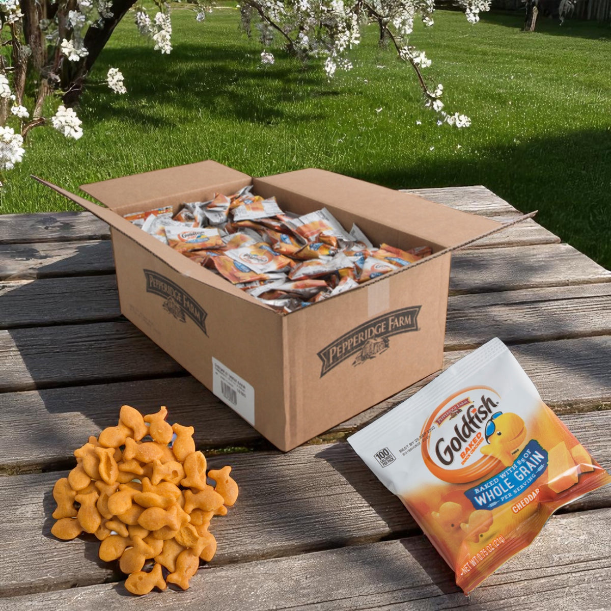 Pepperidge Farms 140020648 Whole Grain Cheddar Goldfish Snack Crackers