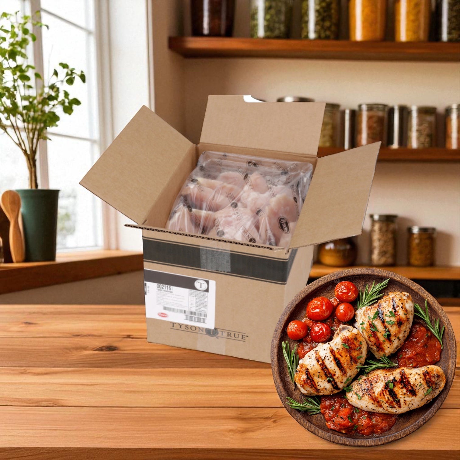 Tyson Foods Chicken Breast Filet Tenderpress 5 lb Bag - 2 Count