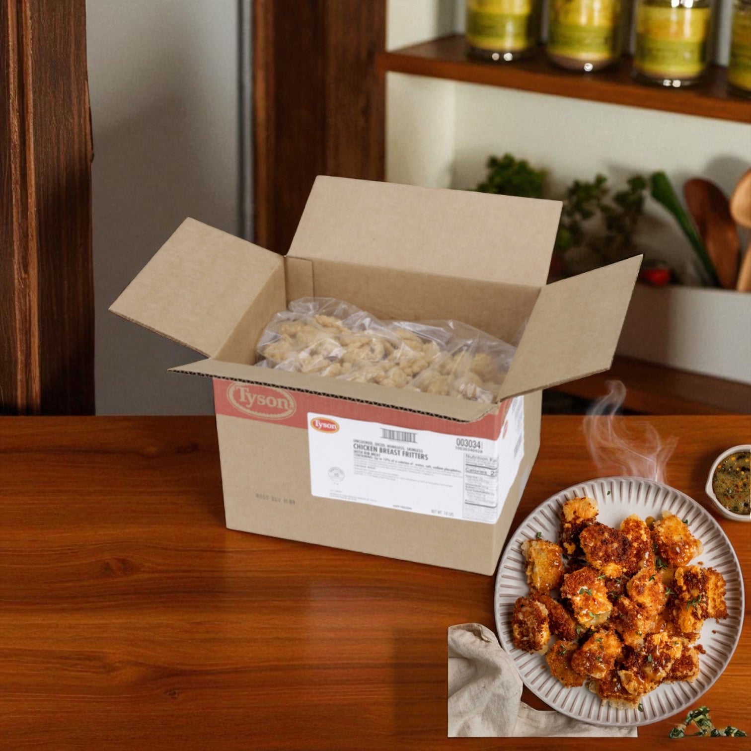 Tyson Foods Chicken Popcorn Breast Bites Breaded 5 lb Bag - 2 Count