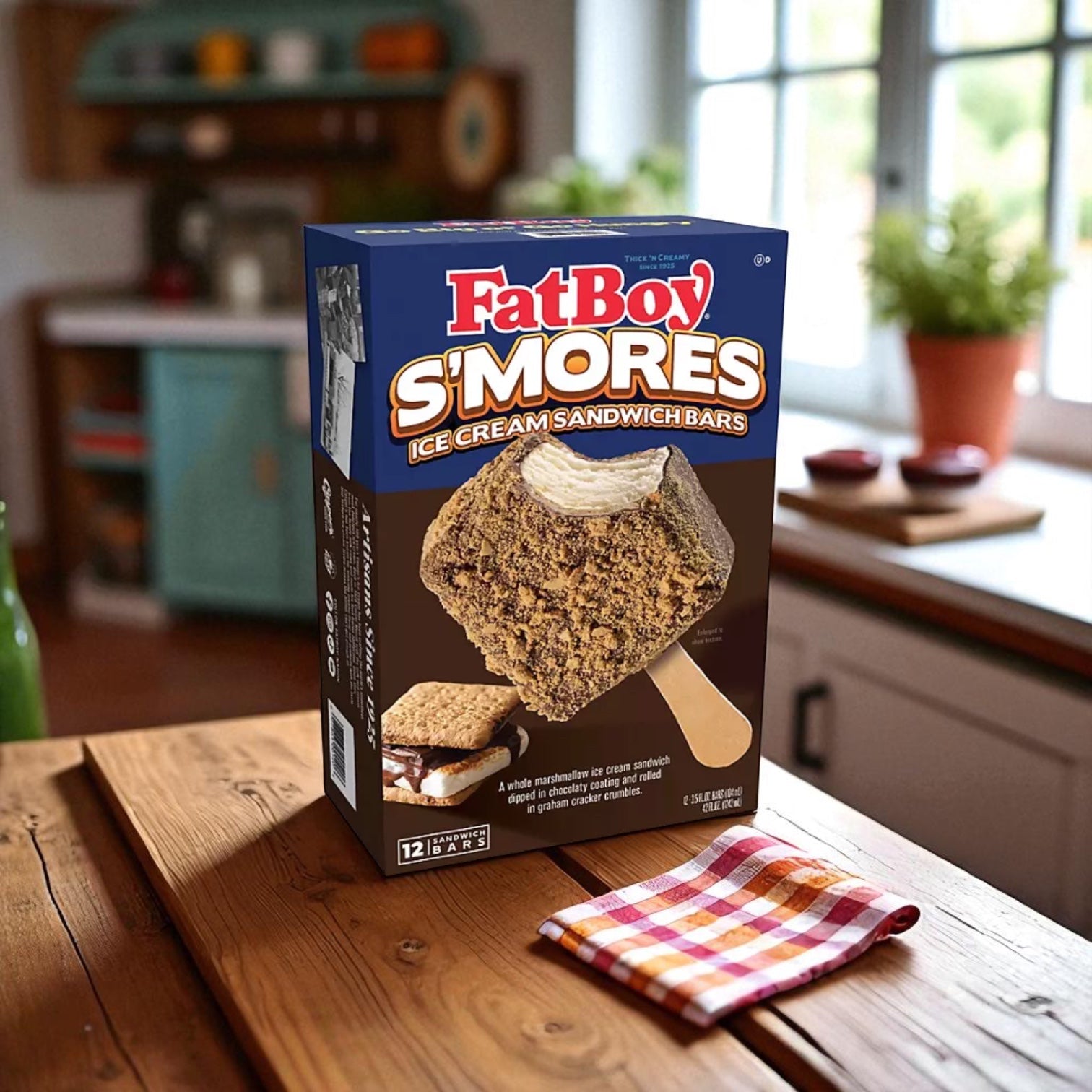 FatBoy Smores Sandwich Bars & Premium Vanilla Ice Cream Sandwich Combo
