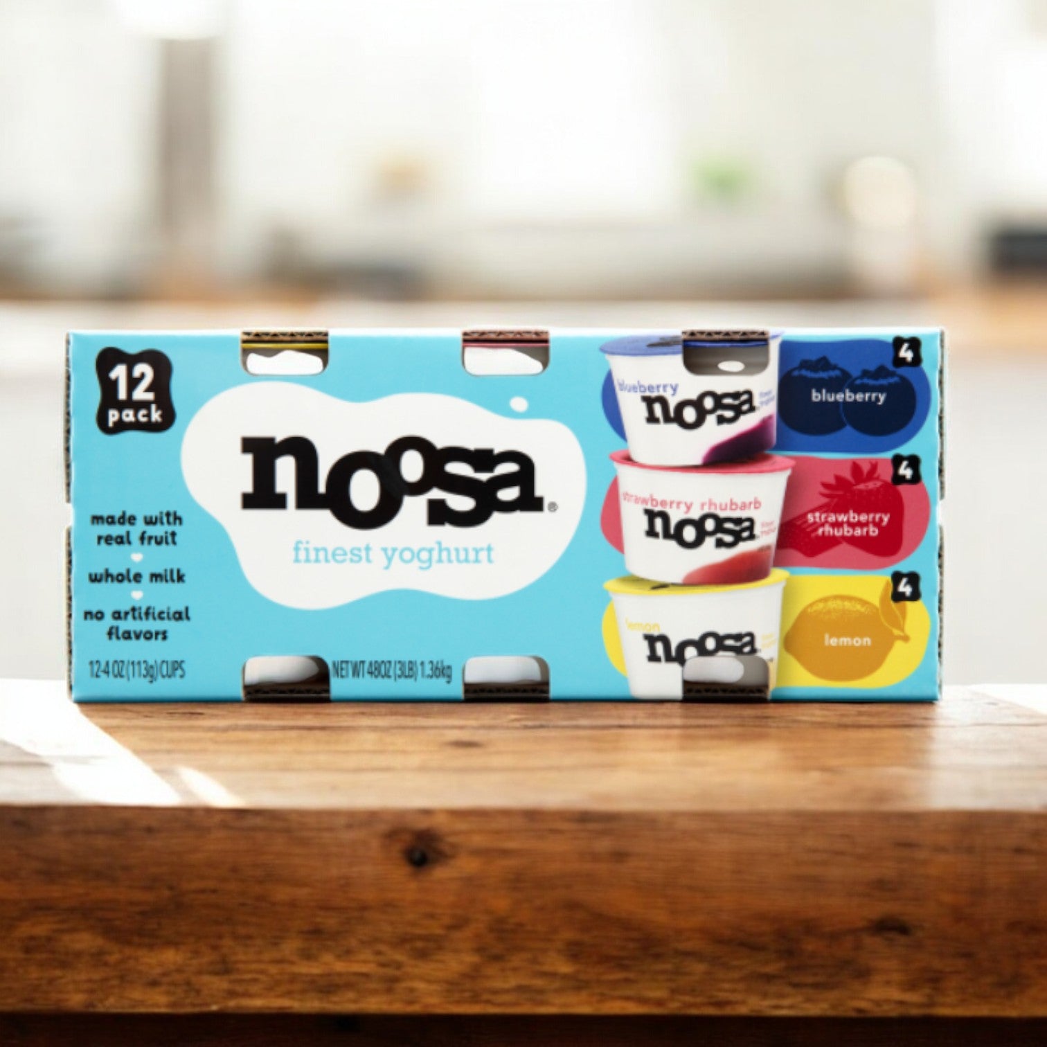Noosa Yoghurt Variety Pack, 12 oz, 4-count- 3 Pack