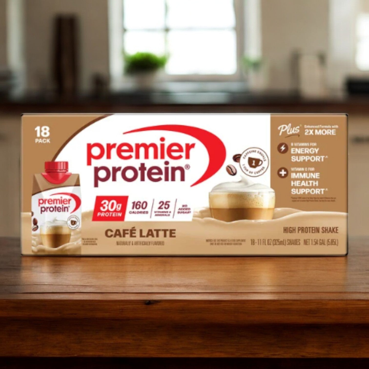 Premier 30g Protein Shakes 11 fl. oz, 18-pack, Cafe Latte