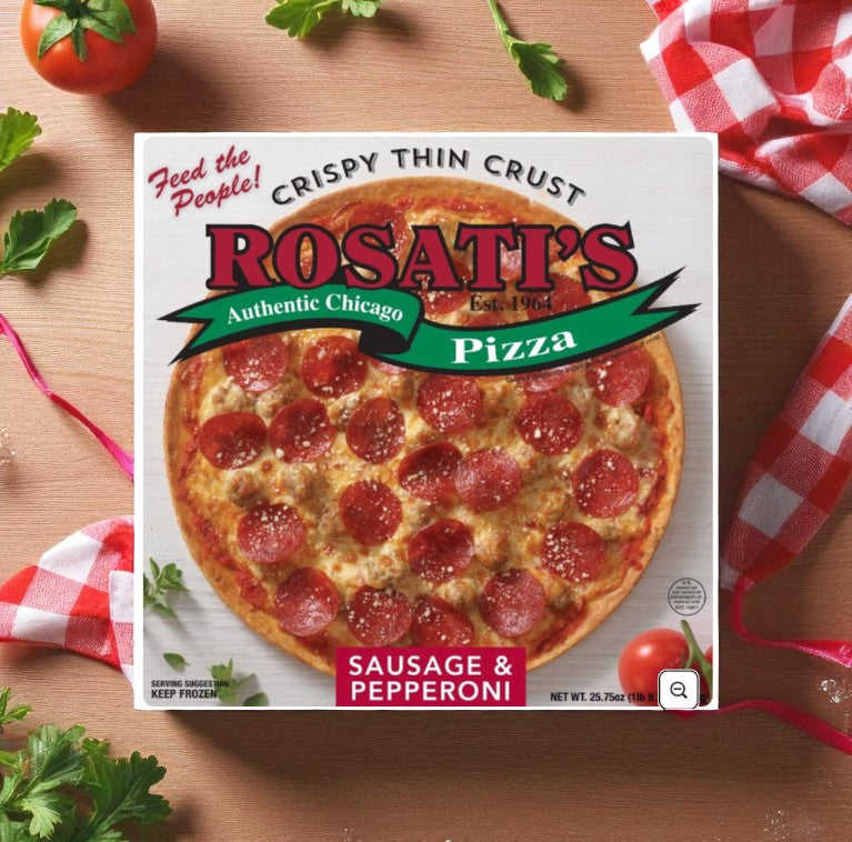 Rosati's Pizza Crispy Thin Crust Sausage & Pepperoni-25.75 Oz- 1 Package