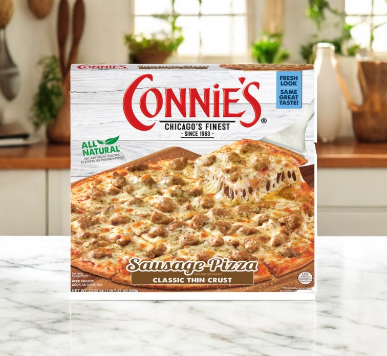 Connie's Pizza Sausage , Classic Thin Crust, 23.29 oz. -1 Pack