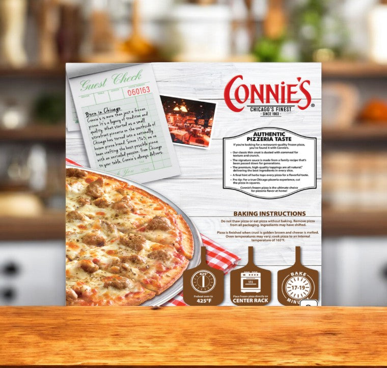 Connie's Pizza Sausage , Classic Thin Crust, 23.29 oz. -1 Pack