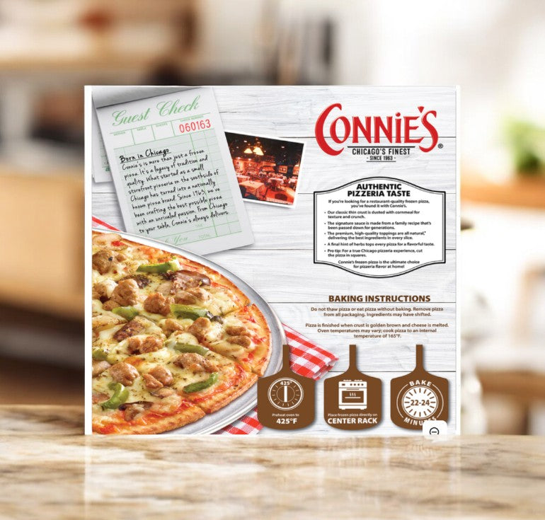Connie's Pizza , Classic Thin Crust, Special-24.79 Oz- 1 Case