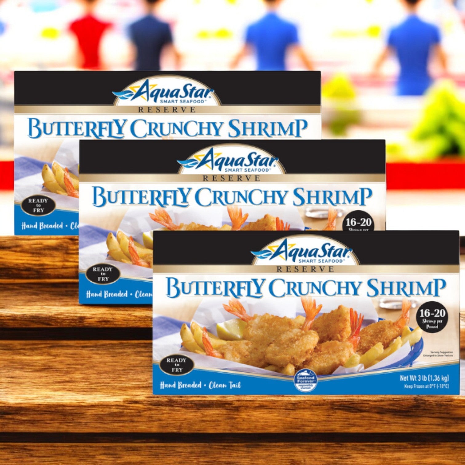 Aqua Star Panko Breaded Butterfly Crunchy Shrimp, 3 Pack