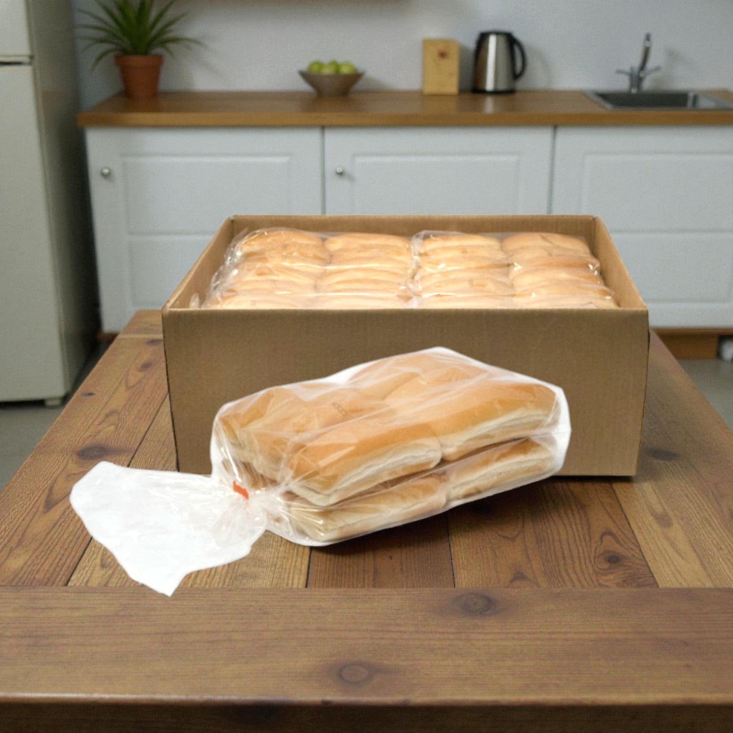 Baker’s Source Classic 6-Inch Hinged Hot Dog Buns – Soft, Fresh Bread Rolls (12 Packs of 12 Hot Dogs)