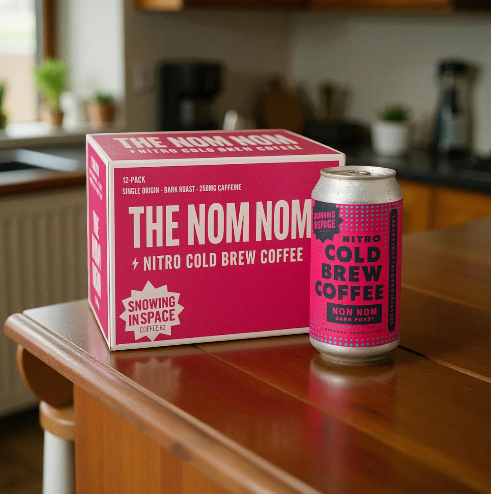 Grit Coffee Nitro Cold Brew Nom Nom - 12 Pack- Dark Roast