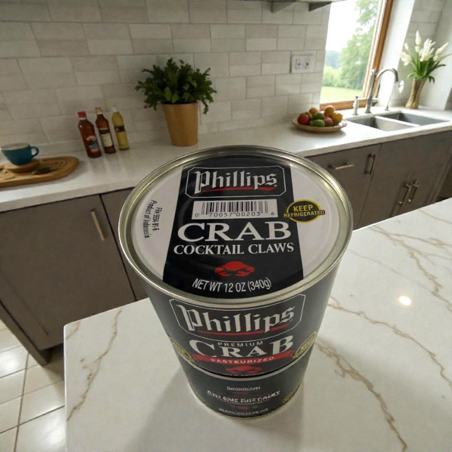 Phillip Foods Crab Cocktail Claws Pasteurized Asia, 12 oz. - 1 Case, 6 Cans!