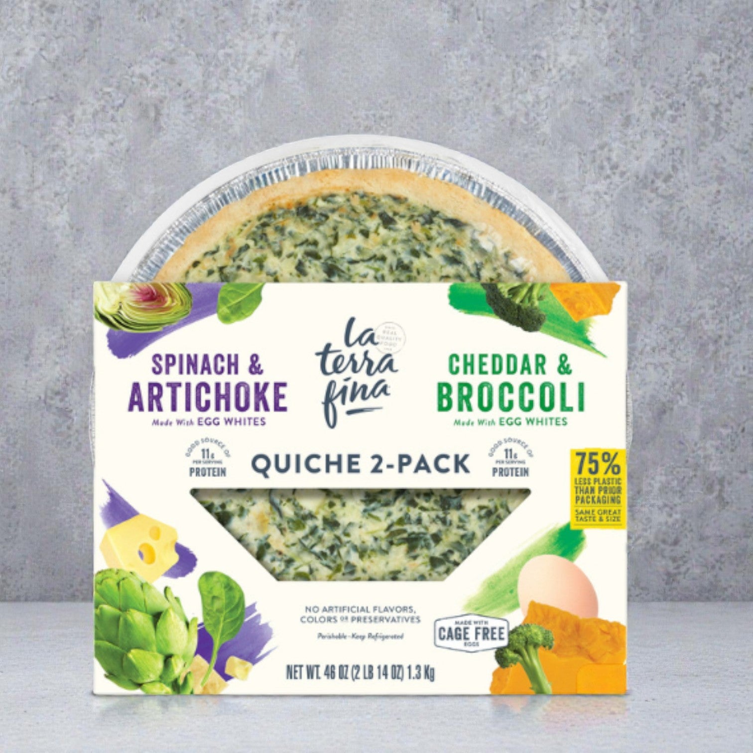 La Terra Fina Quiche, Variety Pack, 23 oz, 2-count