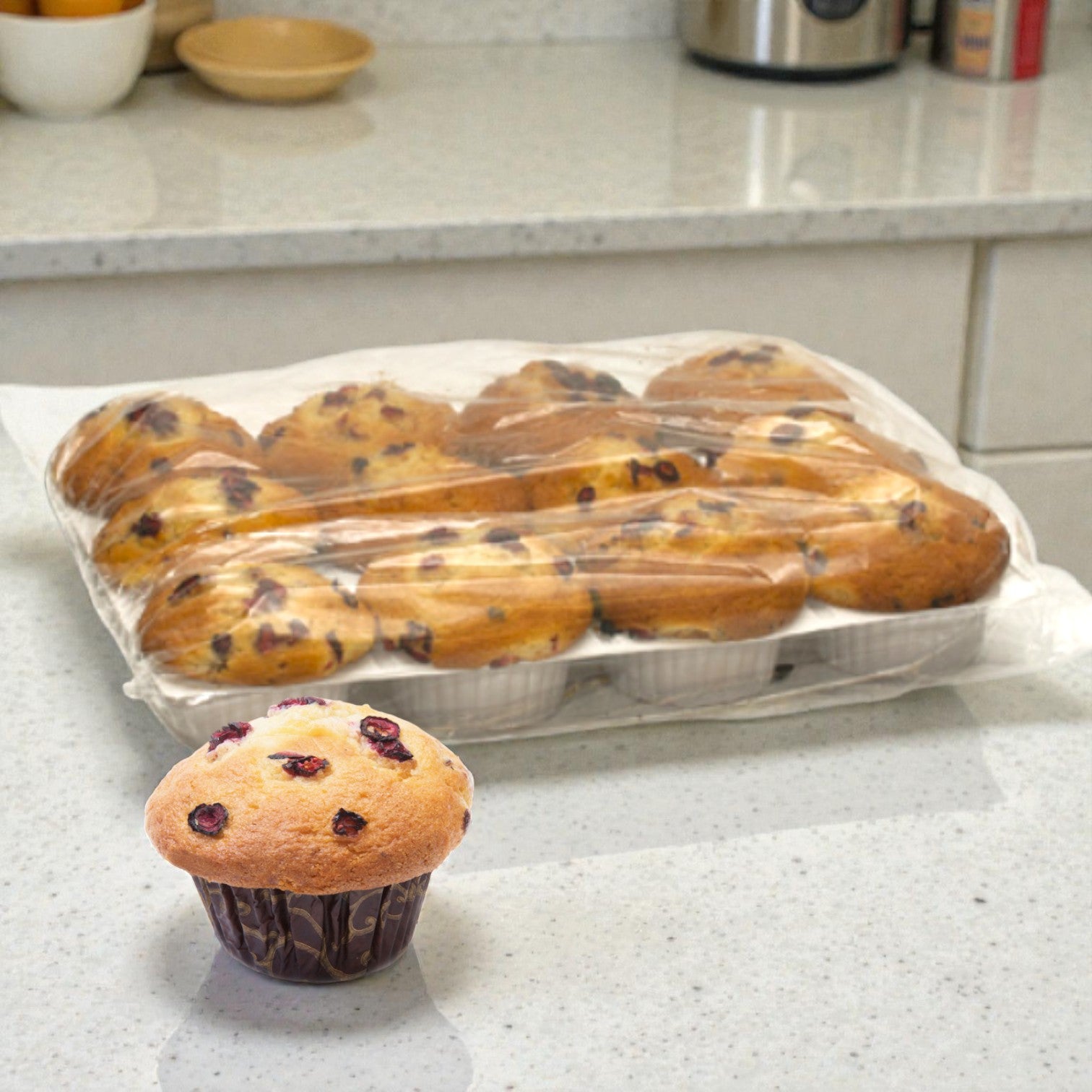 David’s Cookies Cranberry Orange Muffins – 12 Count, 6 oz Each Muffins-This item requires an additional 2–3 business days for processing before it ships. If your order is time-sensitive, please plan accordingly