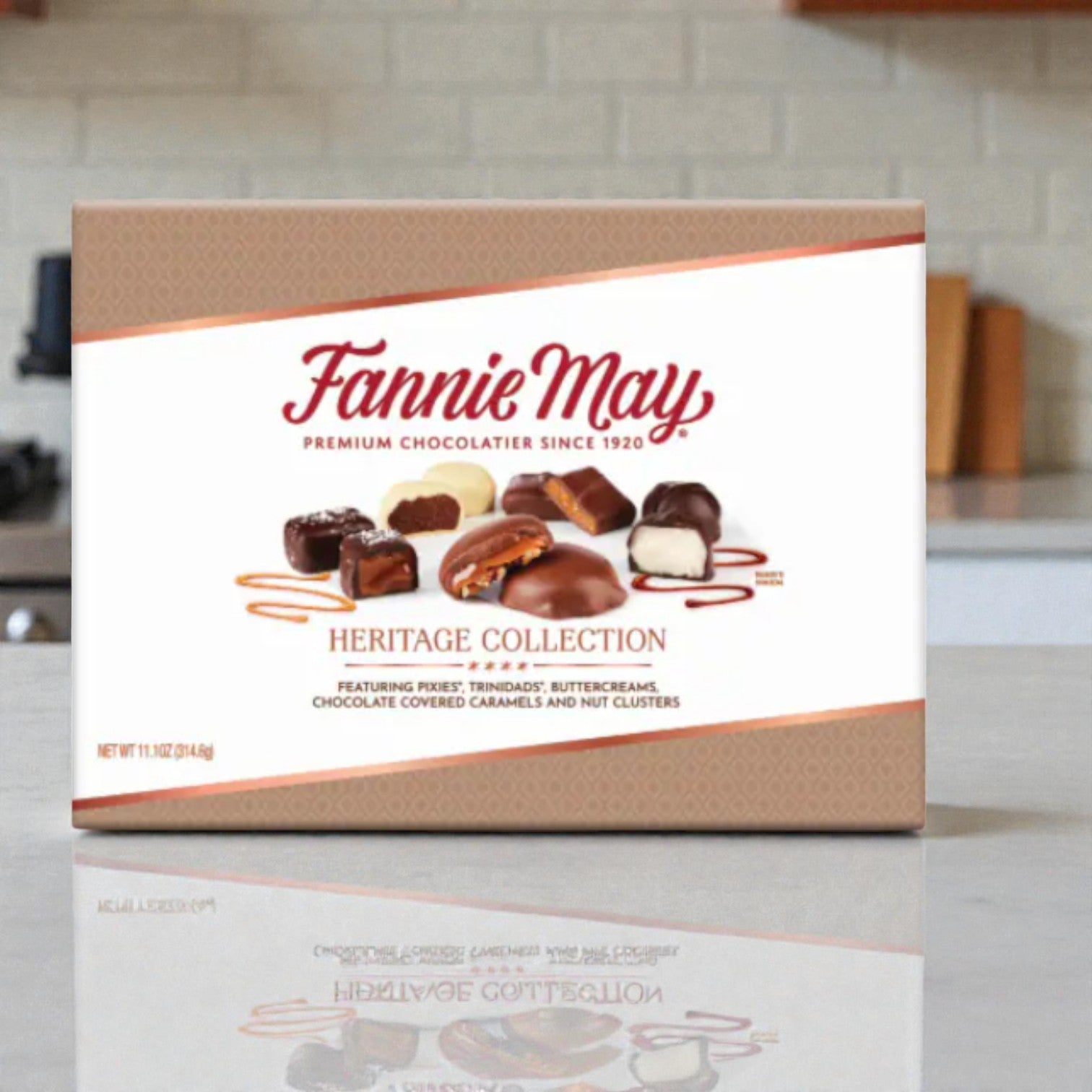 Fannie May Heritage Assortments Premium Chocolate Candy Box-11.1 Oz- 1 Box