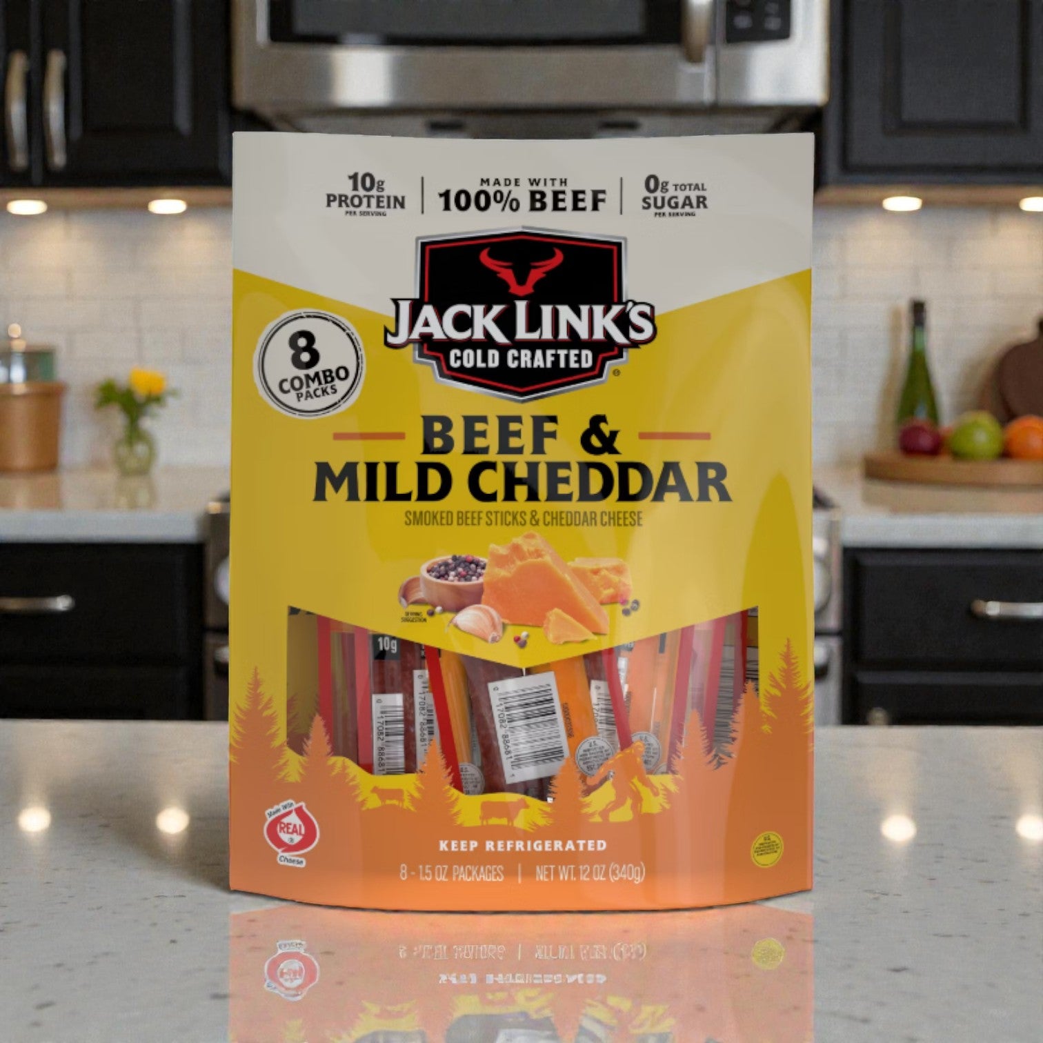 Jack Link's Cold Crafted Beef Stick & Mild Cheddar Cheese Combo- 1 Count