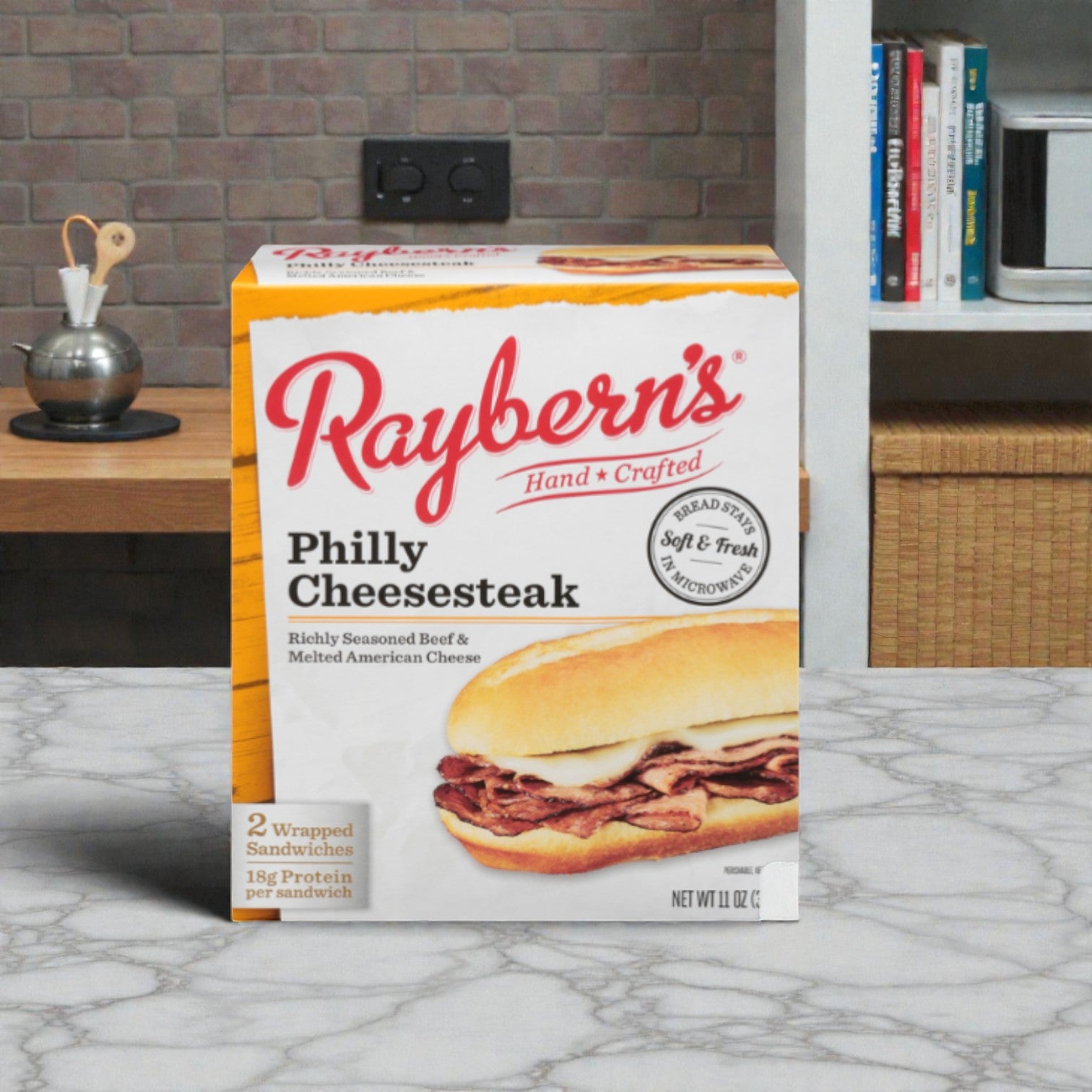 Raybern's Philly Cheesesteak Crafted Sandwiches- Frozen-2 Count-1 Pack