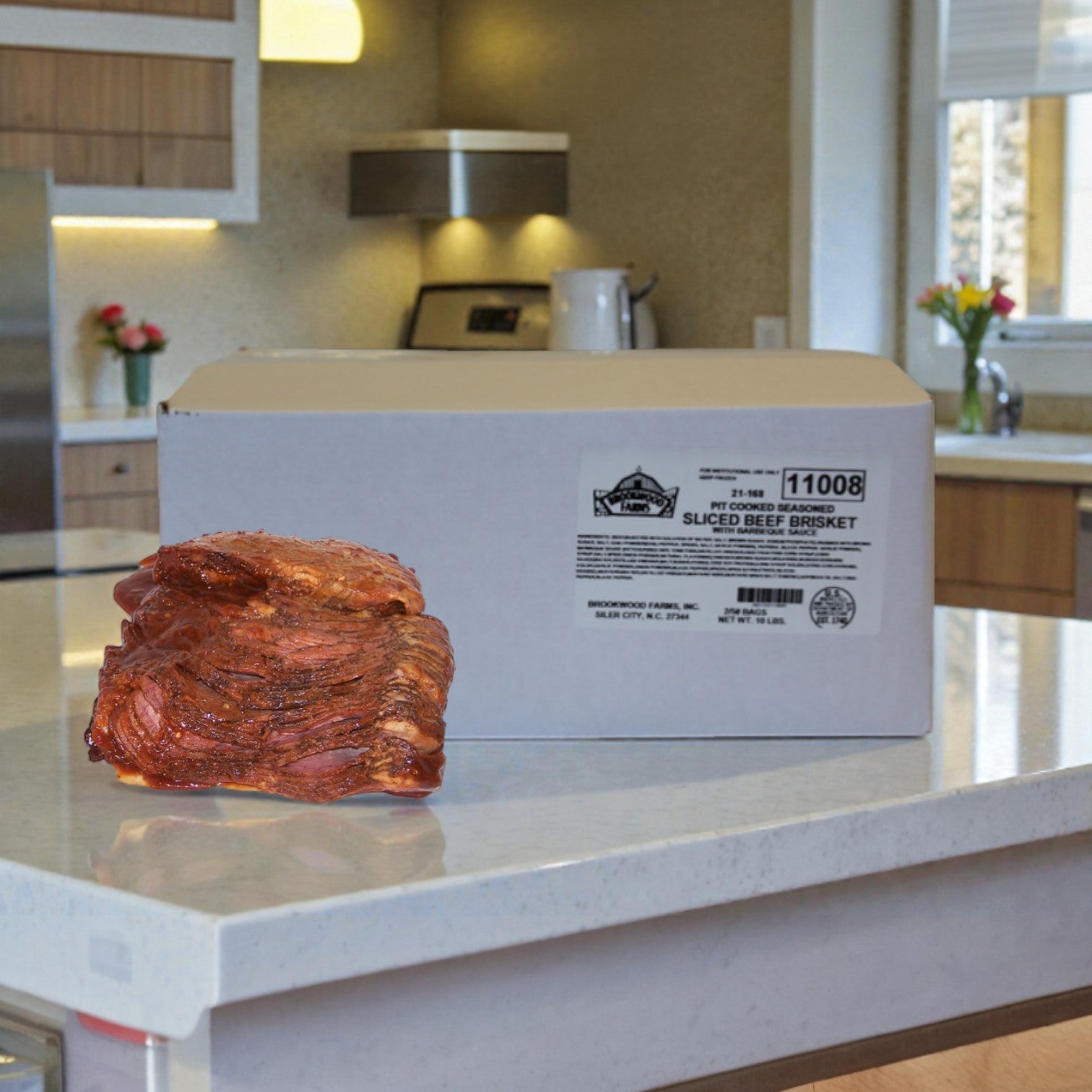 Texas Western BBQ Sliced Beef Brisket – 10 lbs (2 × 5 lb Bags)