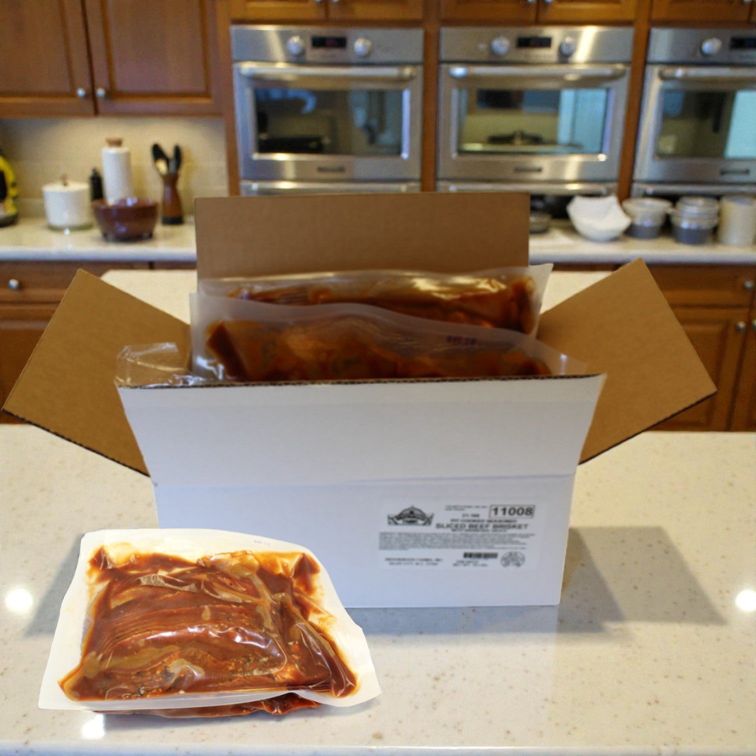 Texas Western BBQ Sliced Beef Brisket – 10 lbs (2 × 5 lb Bags)