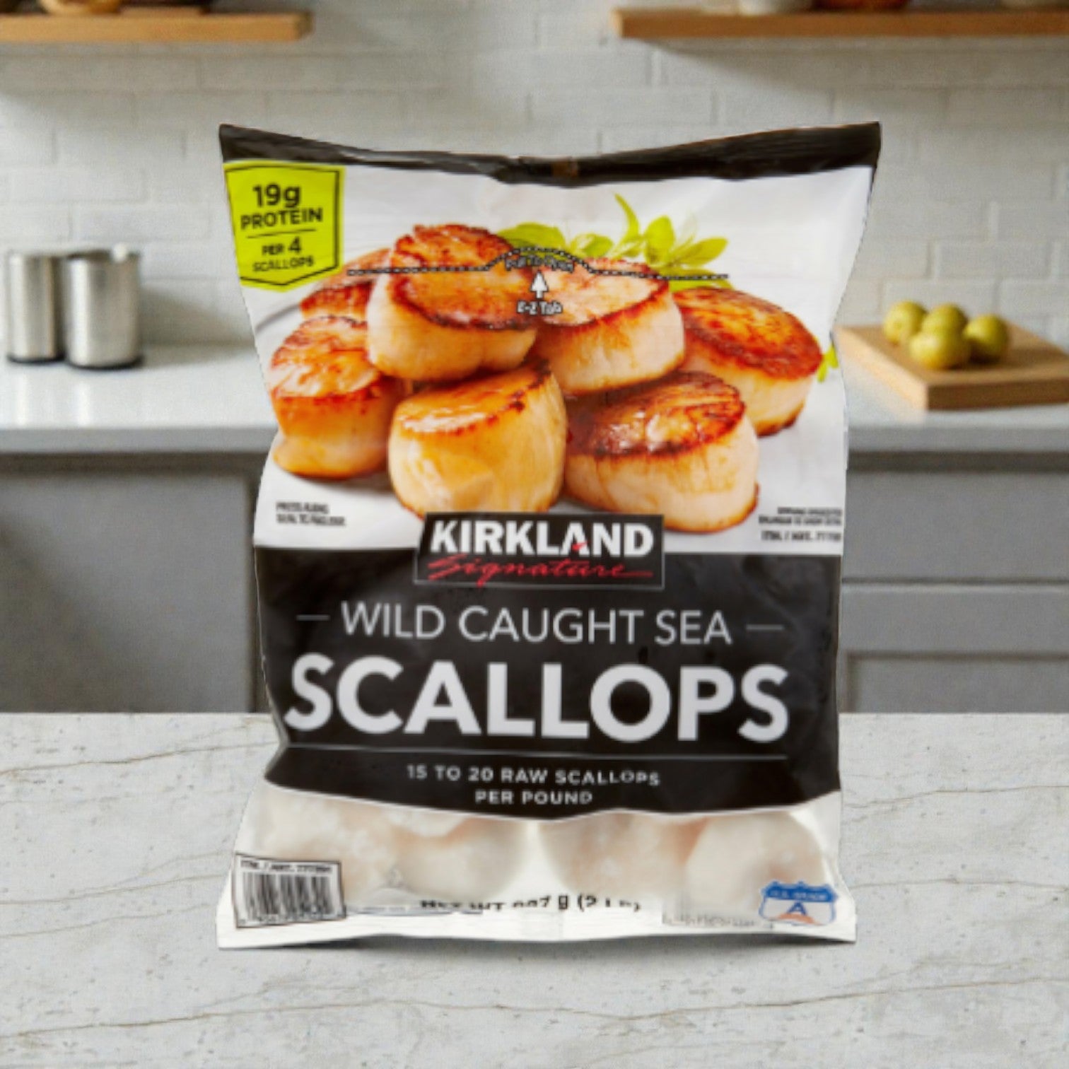 Kirkland Signature Raw Sea Scallops, 6 Ibs