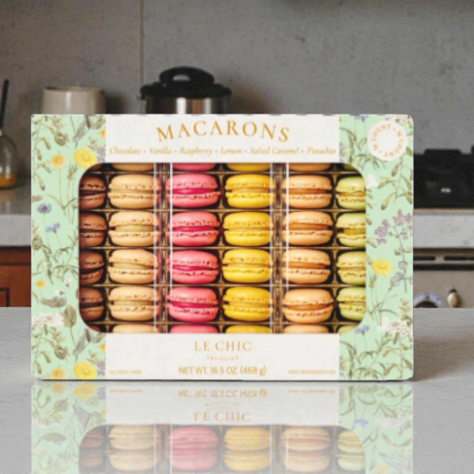 Le Chic Patissier Macarons Variety, 36 Count- 1 Pack