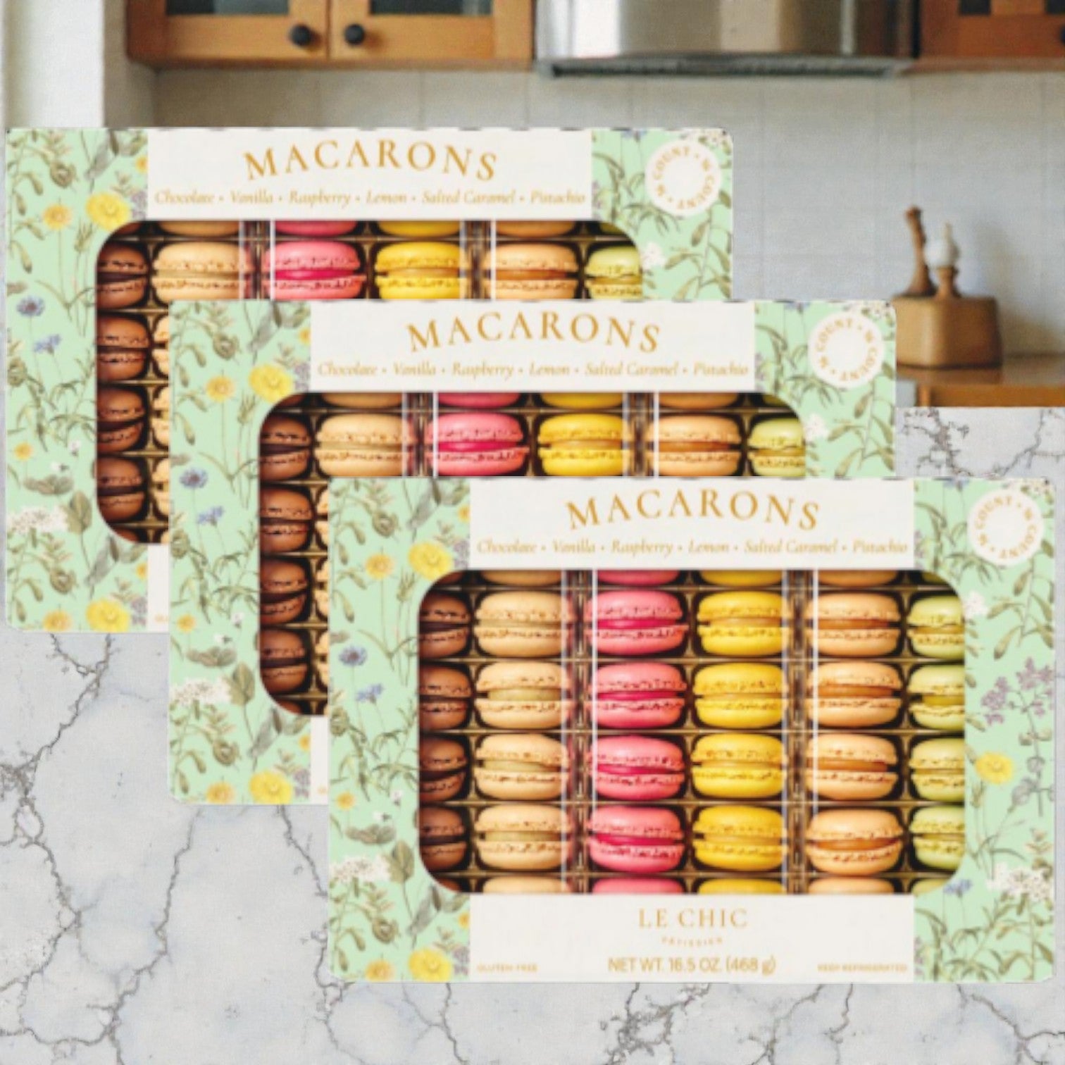 Le Chic Patissier Macarons Variety, 36 Count- 3 Packs