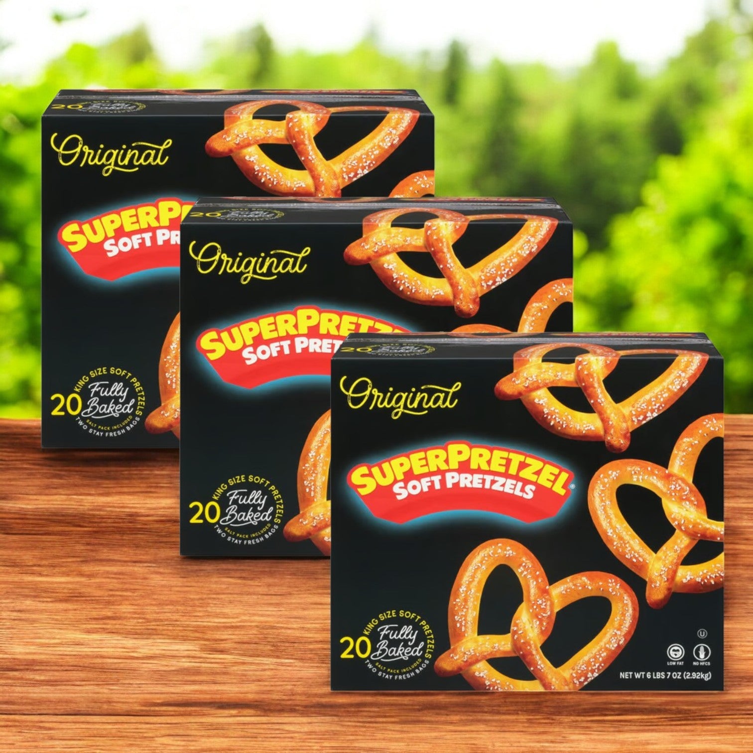 Super Pretzel Original Soft Pretzels, 20 Count - 3 Boxes