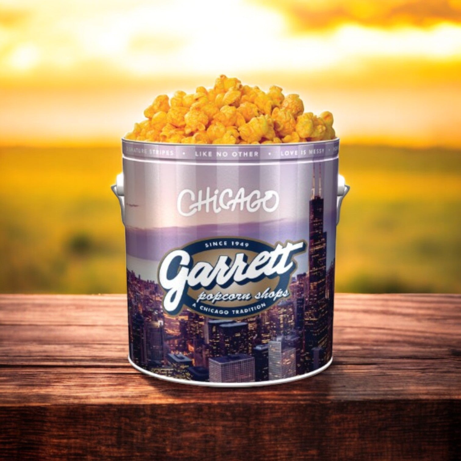 Garrett Popcorn- Cheese Corn, 14 Cups, Classic Tin Size