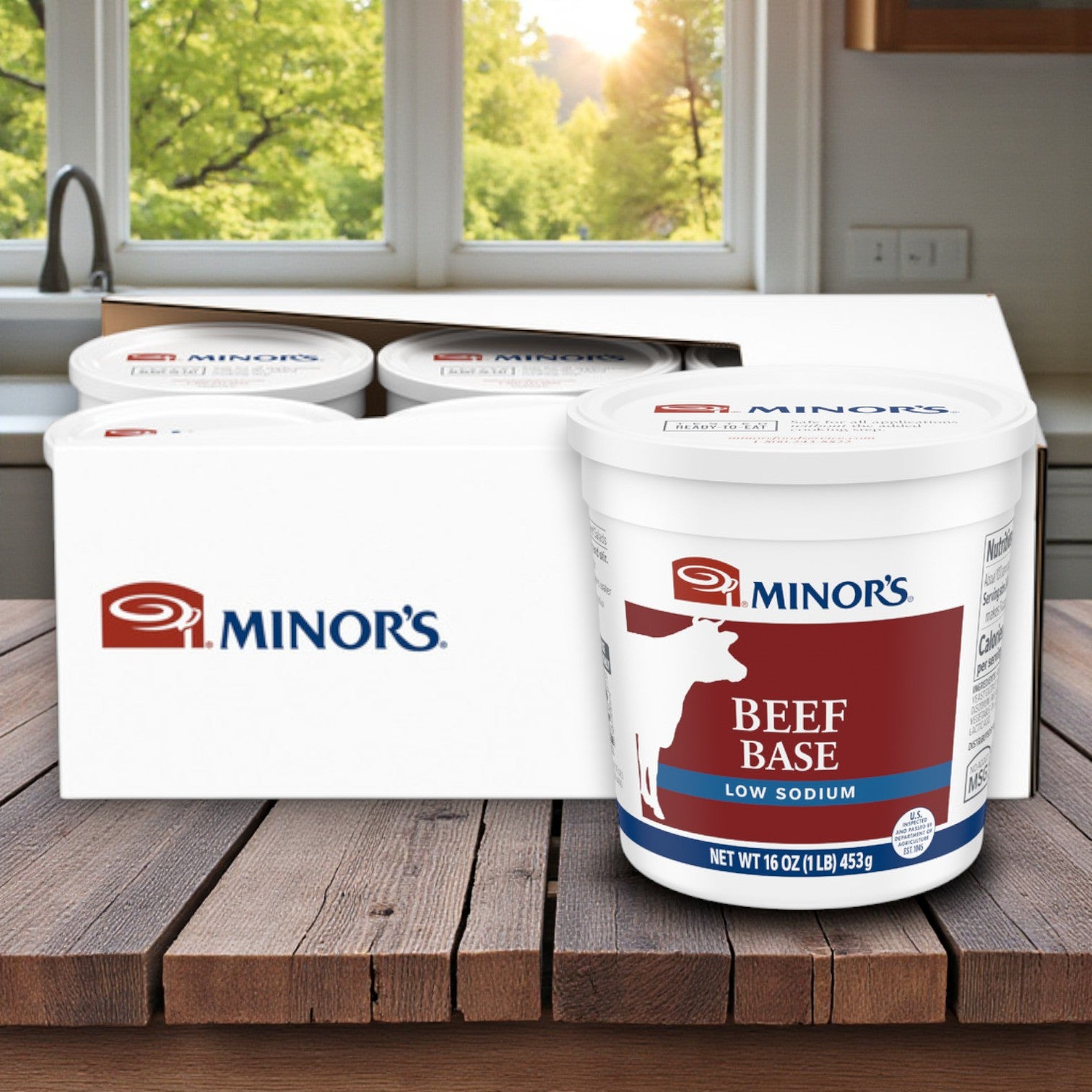 Minor’s Beef Soup Base – Low Sodium, Gluten-Free (6 × 1 lb)