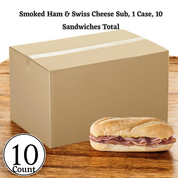 Smoked Ham & Swiss Cheese Sub, 1 Case, 10 Count