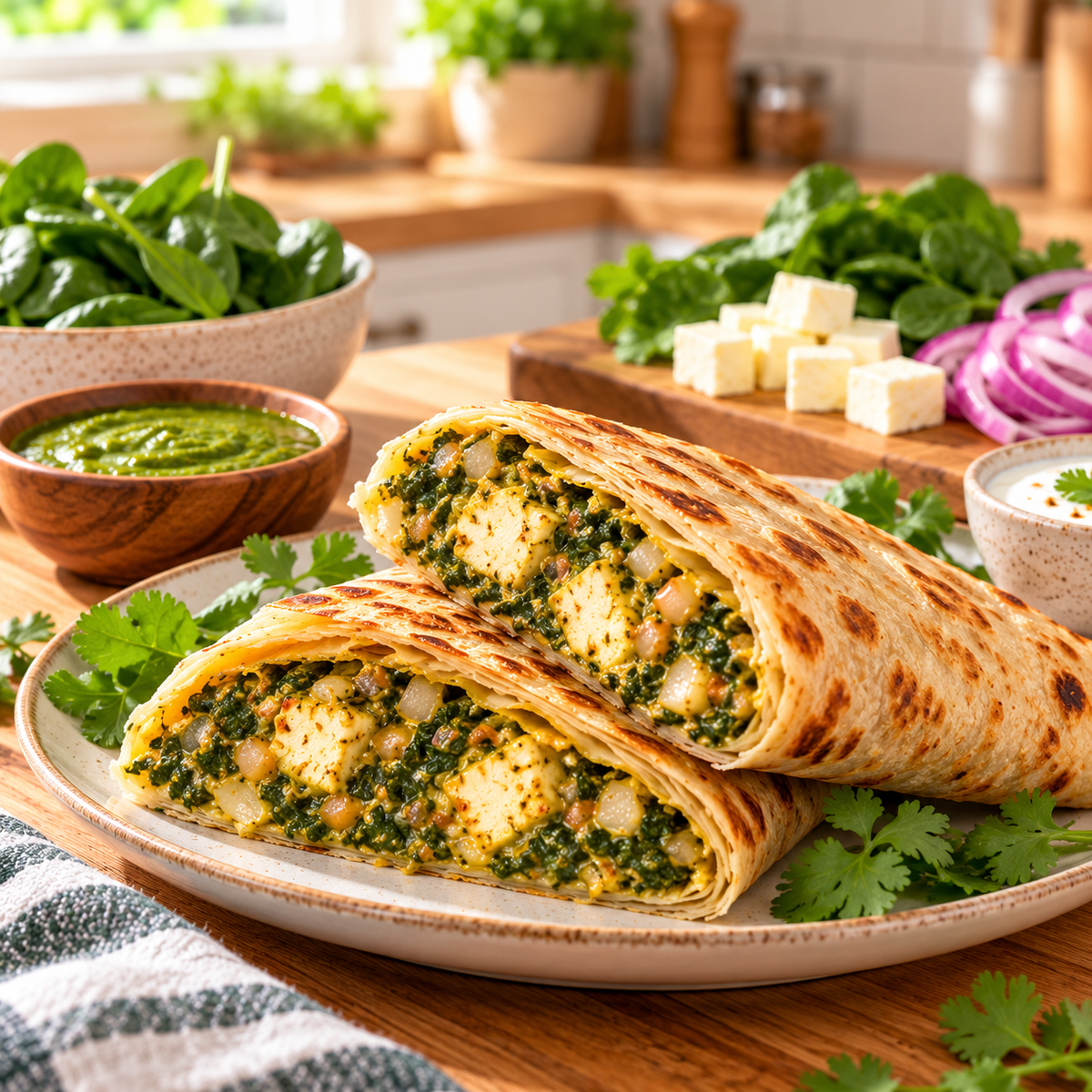 Deep Indian Kitchen Spinach Paneer Kati Street Wrap – 5 oz
