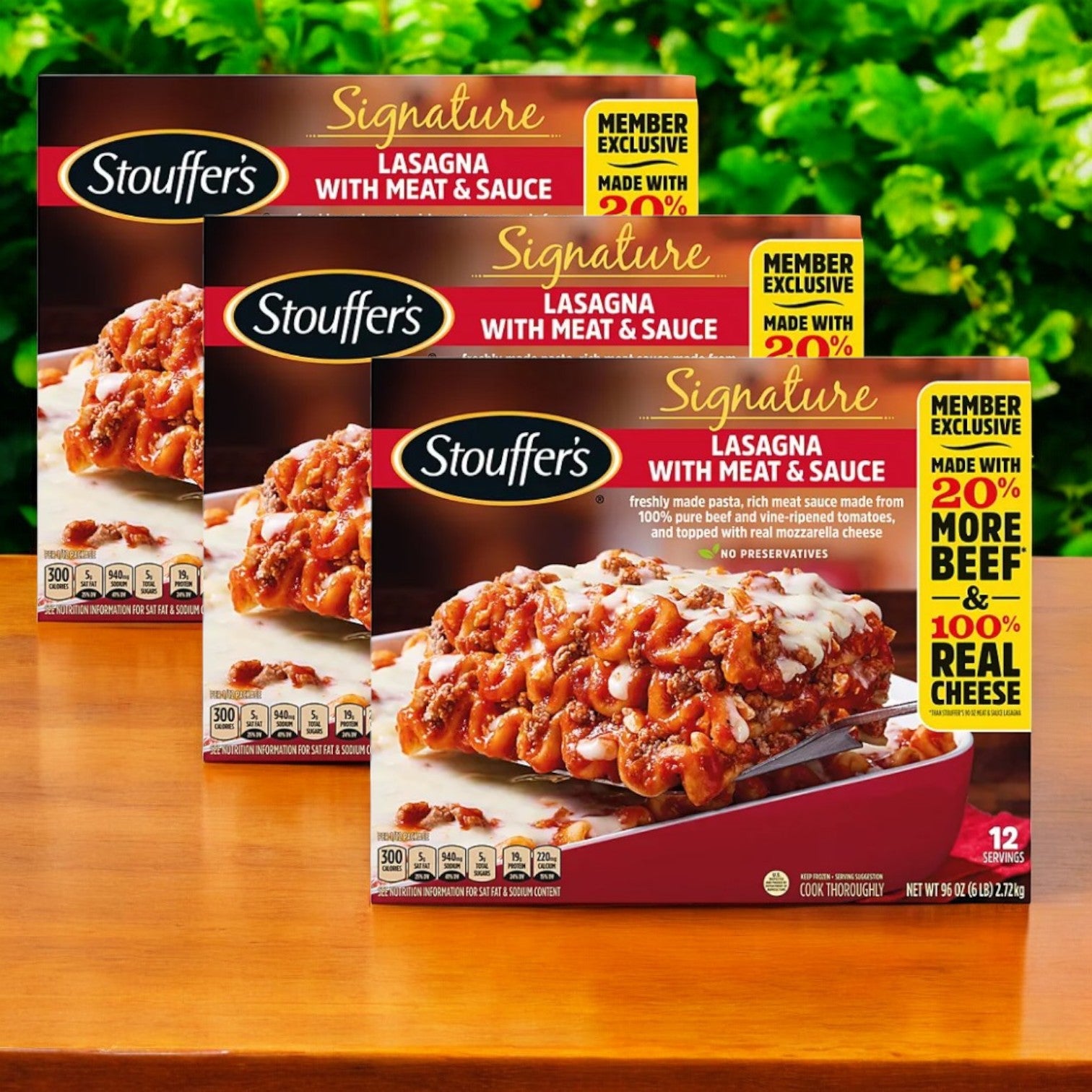 Stouffer's Signature Lasagna with Meat Sauce, Frozen 96 oz. - 3 Boxes