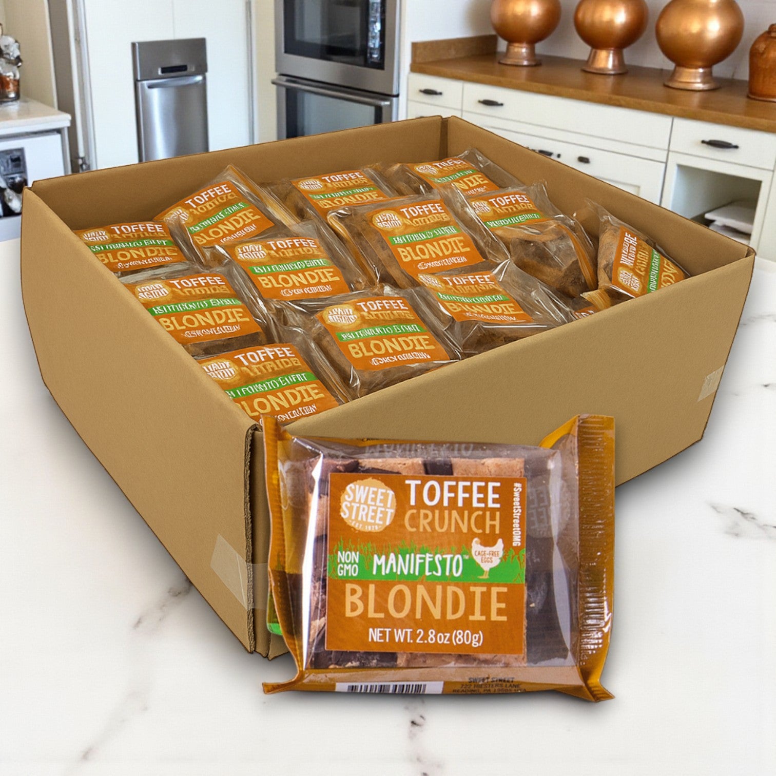 Sweet Street Blondie Toffee Brownies –2.8 oz. - 48 A Case