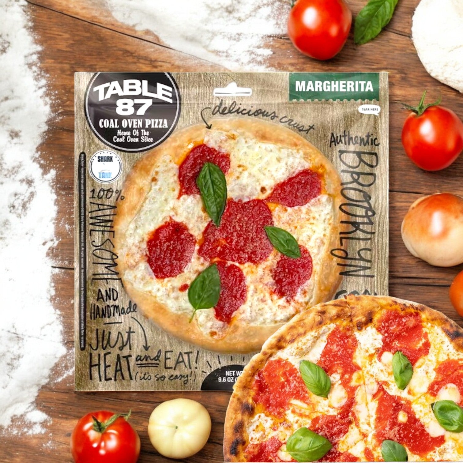 Table 87 Coal Oven Margherita Pizza, 9.6 oz - 3 Count