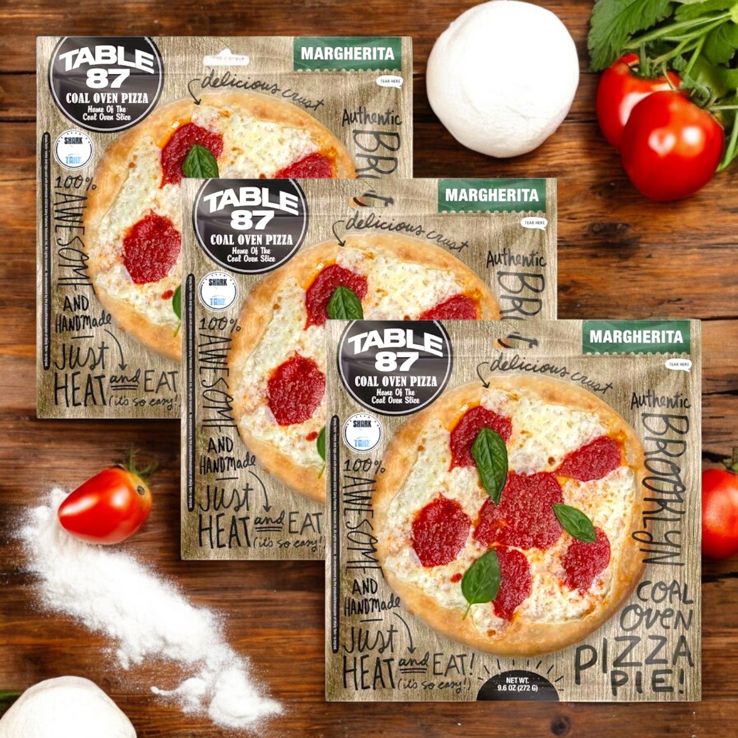 Table 87 Coal Oven Margherita Pizza, 9.6 oz - 3 Count