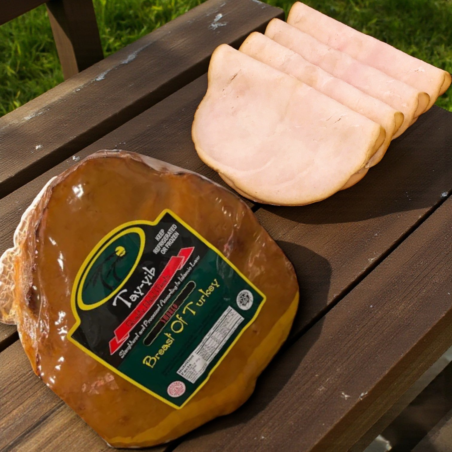 Tay-Yib Halal Smoked Breast of Turkey- 9-10 Pounds Average- 1 Package