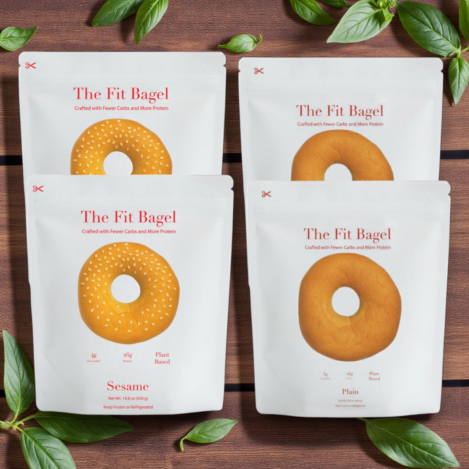 The Fit Bagel Combo – Plain & Sesame (16 Bagels Total)