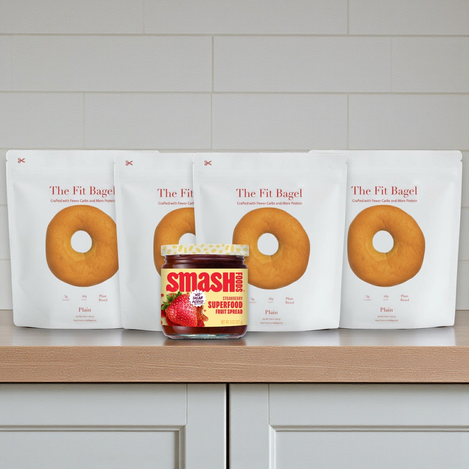 The Fit Bagel & Strawberry Superfood Spread Combo