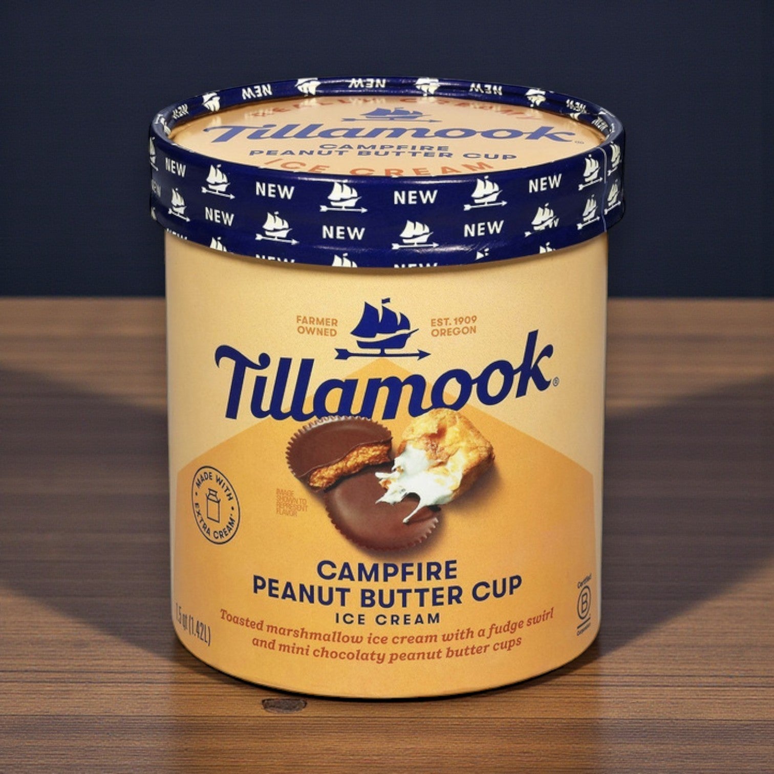 Tillamook Campfire Peanut Butter Cup Ice Cream – 48 fl oz